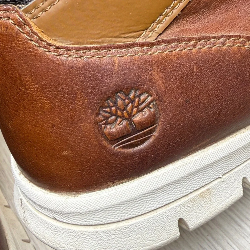 Chukka Boots Timberland Mens 10.5 Brown Leather SensorFlex A10EE A3825 Casual